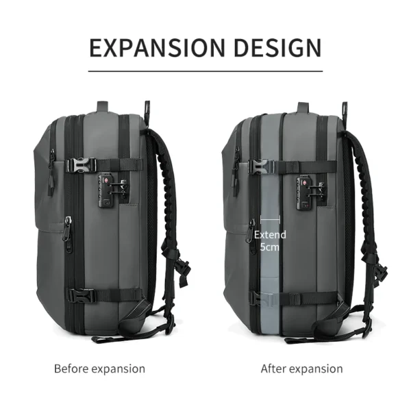 Men Travel Backpack vacuum compression 17 inch Laptop Backpack Business Large Capacity school Backpack Expanded Hiking backpack