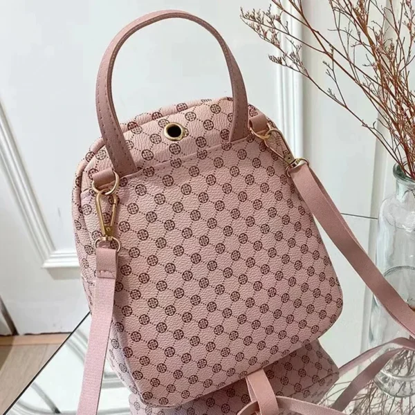 Shoulder backpack Ladies' Fashion bag Pink spots Female Daily Shopping