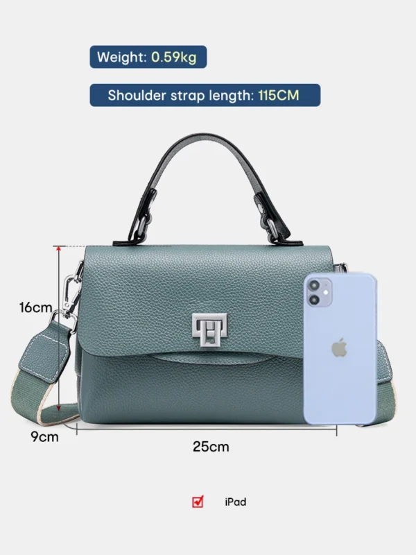 Zency Genuine Leather Top-handle Bag For Women Simple Fashion Envelope Bags Luxury Brand Shoulder Handbag Female Small Crossbody